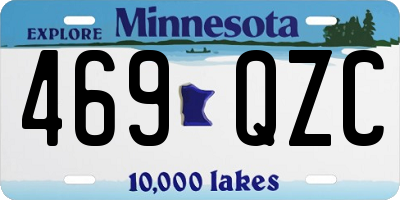MN license plate 469QZC