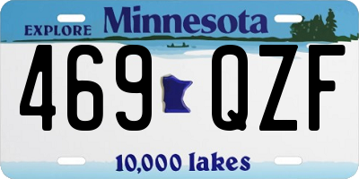 MN license plate 469QZF