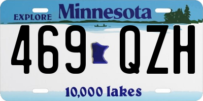 MN license plate 469QZH