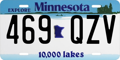 MN license plate 469QZV
