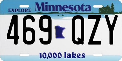 MN license plate 469QZY