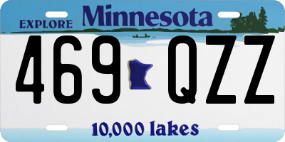 MN license plate 469QZZ