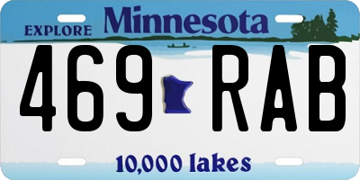 MN license plate 469RAB