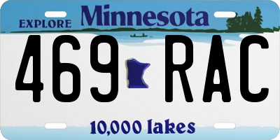 MN license plate 469RAC
