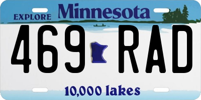 MN license plate 469RAD