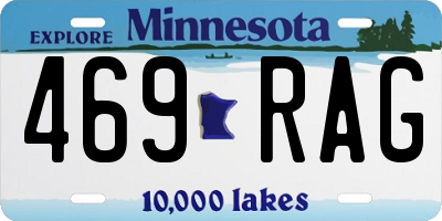 MN license plate 469RAG