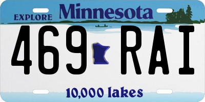 MN license plate 469RAI