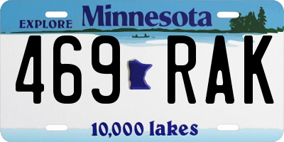 MN license plate 469RAK