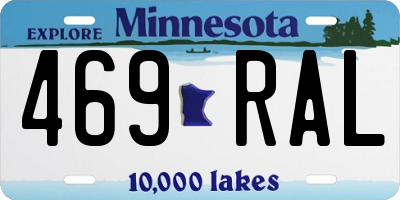 MN license plate 469RAL