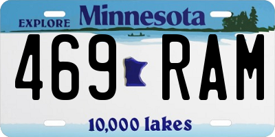 MN license plate 469RAM