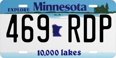 MN license plate 469RDP