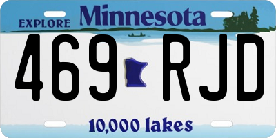 MN license plate 469RJD