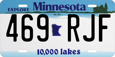 MN license plate 469RJF