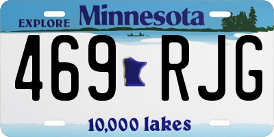 MN license plate 469RJG