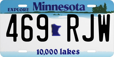 MN license plate 469RJW