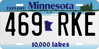MN license plate 469RKE