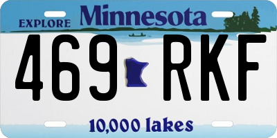 MN license plate 469RKF