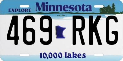MN license plate 469RKG