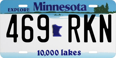MN license plate 469RKN