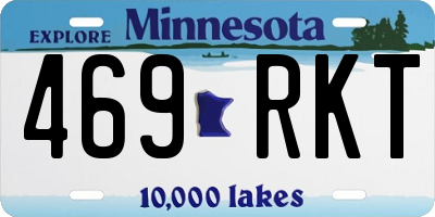 MN license plate 469RKT