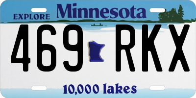 MN license plate 469RKX