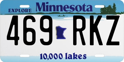 MN license plate 469RKZ