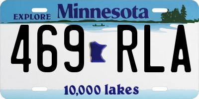 MN license plate 469RLA