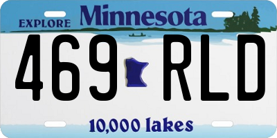 MN license plate 469RLD