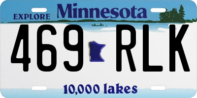 MN license plate 469RLK