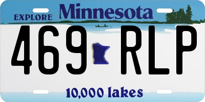 MN license plate 469RLP