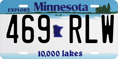 MN license plate 469RLW