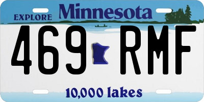 MN license plate 469RMF