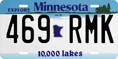 MN license plate 469RMK