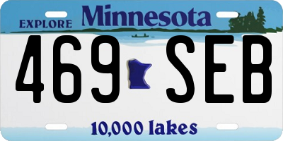 MN license plate 469SEB