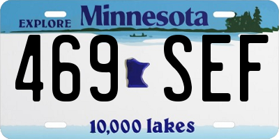 MN license plate 469SEF