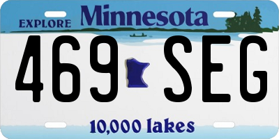 MN license plate 469SEG