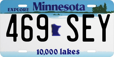 MN license plate 469SEY
