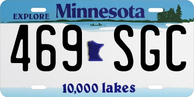 MN license plate 469SGC