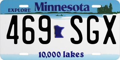 MN license plate 469SGX