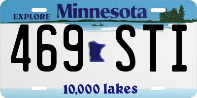 MN license plate 469STI