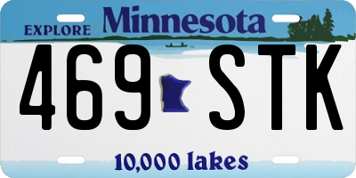 MN license plate 469STK