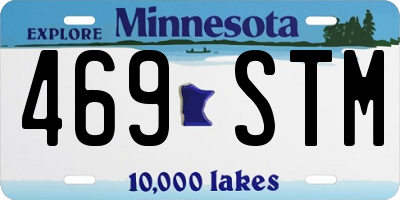 MN license plate 469STM