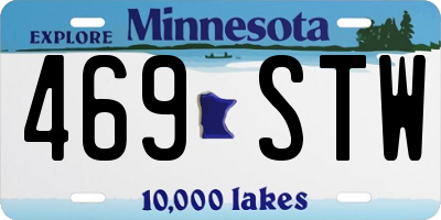 MN license plate 469STW