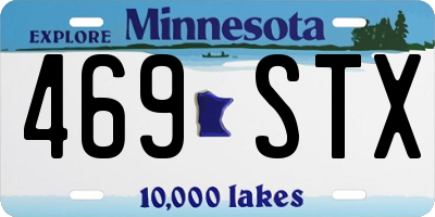 MN license plate 469STX