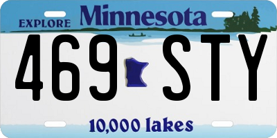 MN license plate 469STY