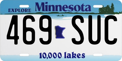 MN license plate 469SUC