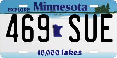 MN license plate 469SUE