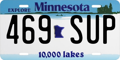 MN license plate 469SUP