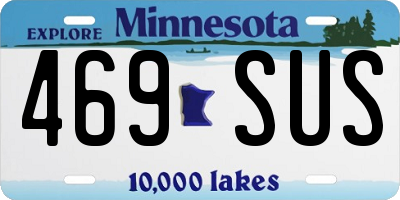 MN license plate 469SUS