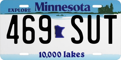 MN license plate 469SUT